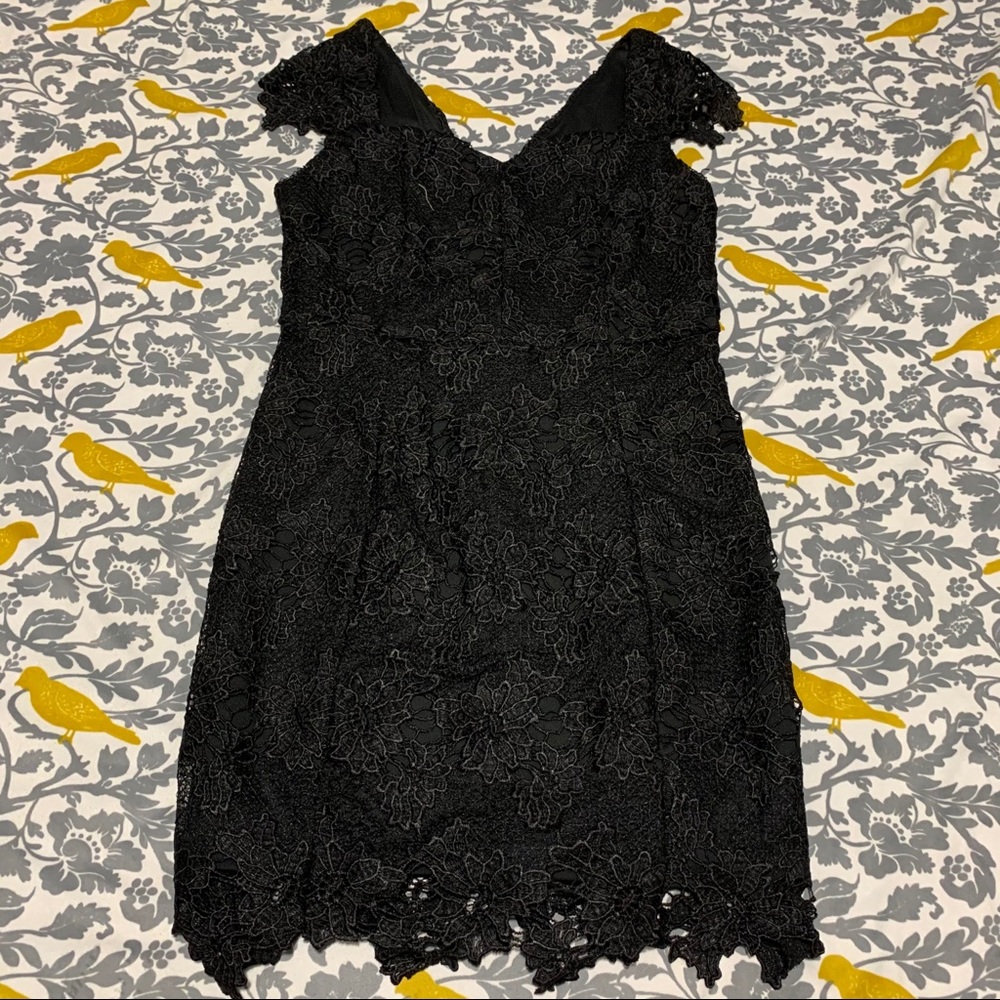 Filly Flair Black Embroidered Dress EUC Size L